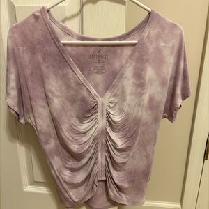 American Eagle Ruched Soft + Sexy Top